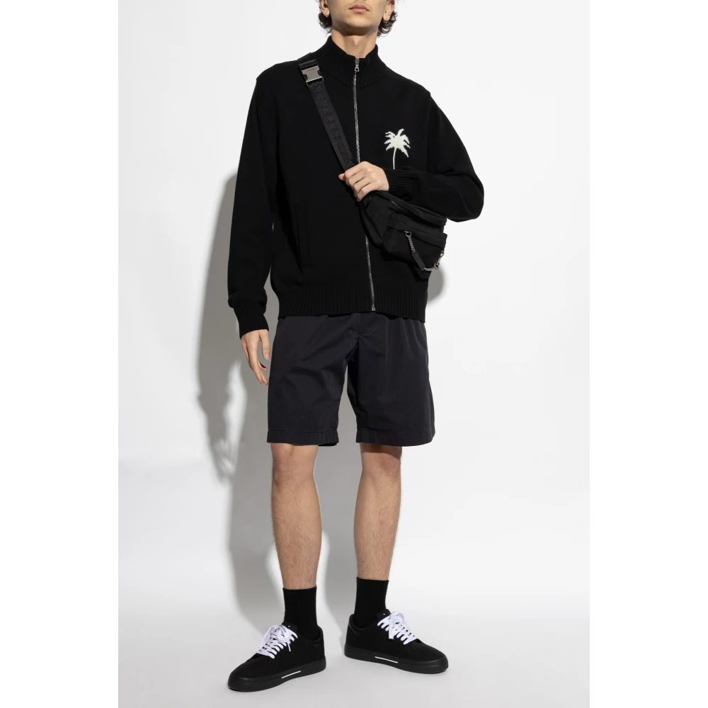 Palm Angels Logo shorts Black Heren