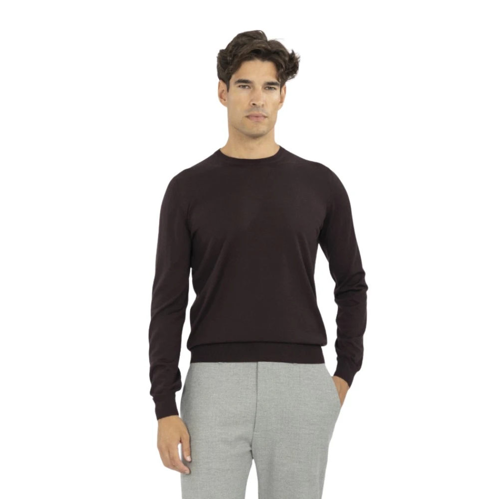 Filippo De Laurentiis Royal Merino Jersey Stijlvolle Sweater Red Heren