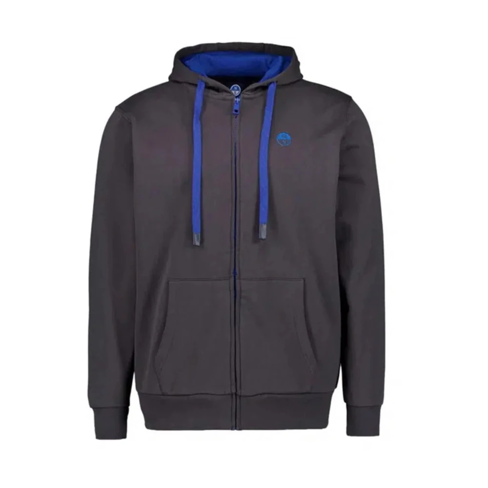 North Sails Men's Gray Full-Zip Hoodie - Zip-Throughs - M - Sweatshirts & Hoodies
