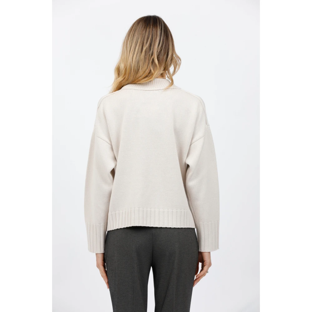 Alpha Studio Top met zakken aan de voorkant Beige Dames
