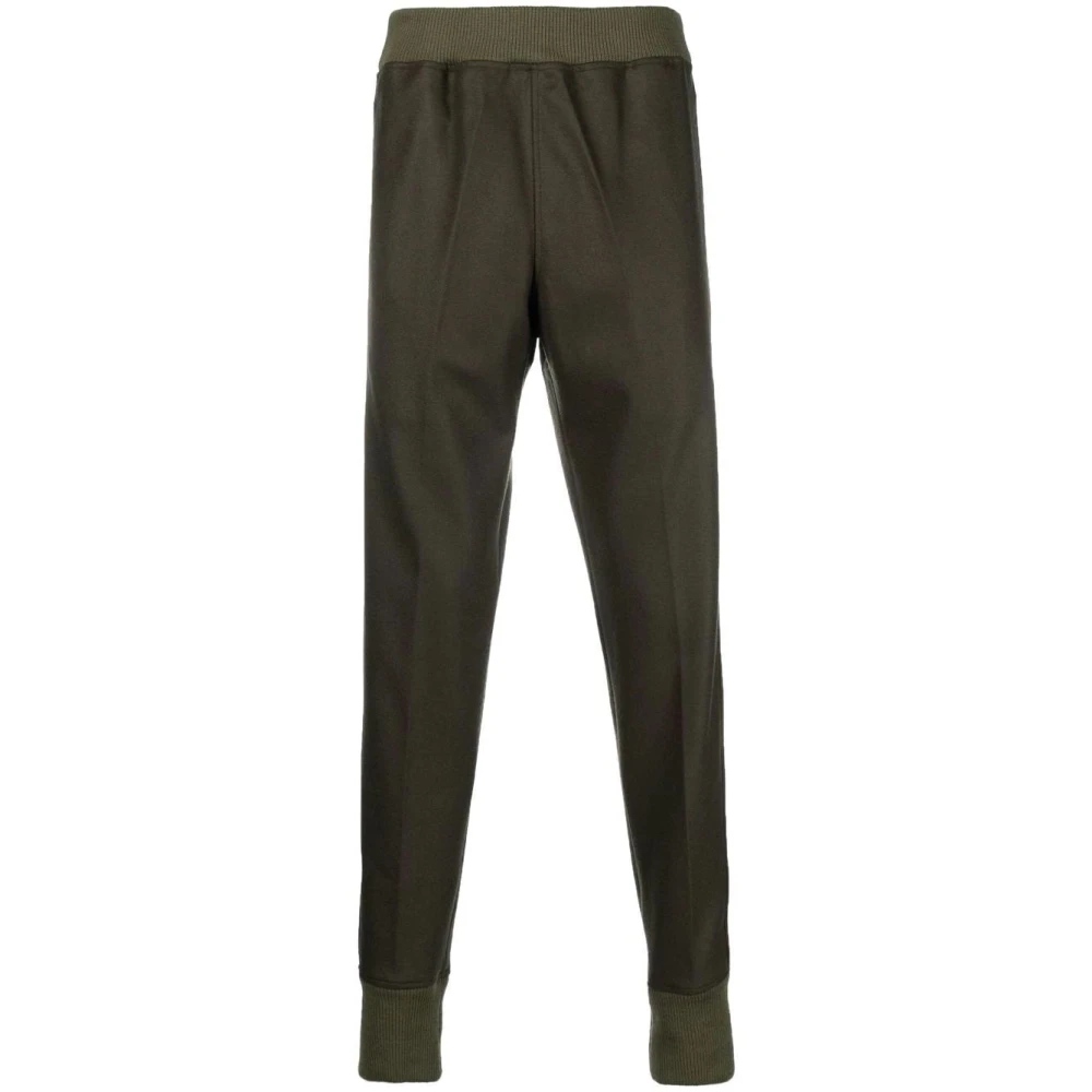 Jil Sander Elegante Groene Wollen Casual Broek Green Heren