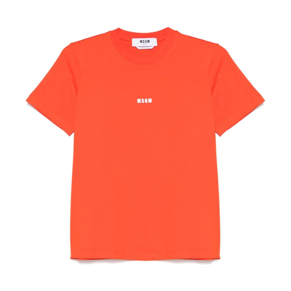 Msgm Rode Crew Neck T-shirts en Polos Red Dames