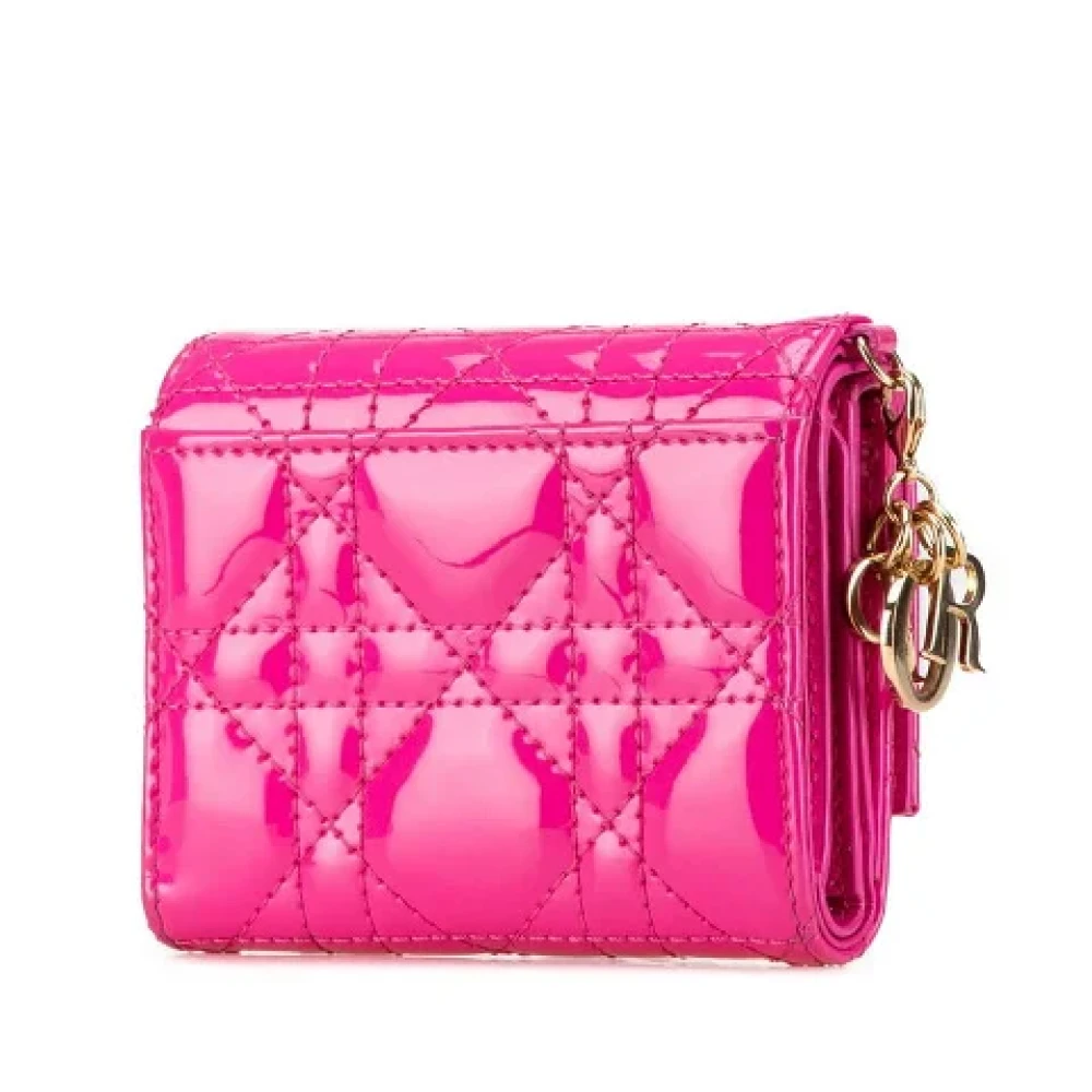 Dior Vintage Pre-owned Leather wallets Pink Dames