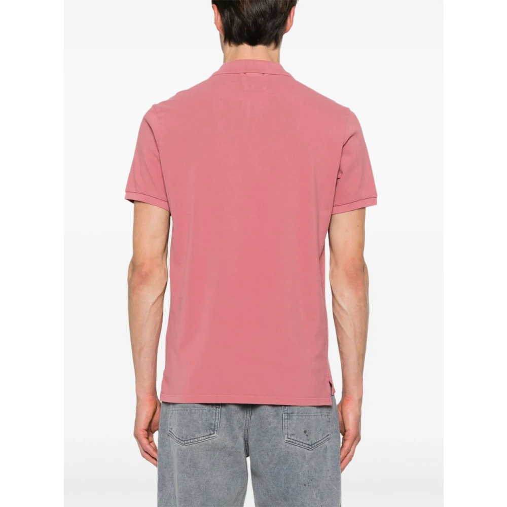 C.P. Company Logo Geborduurde Polo Pink Heren