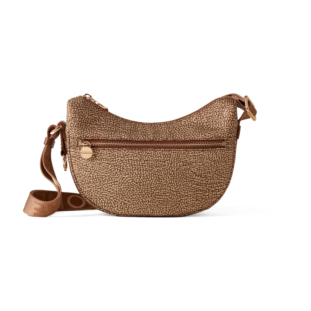 Borbonese Women's Brown Luna Mini Hobo Bag - Shoulder Bags - One Size - Bags