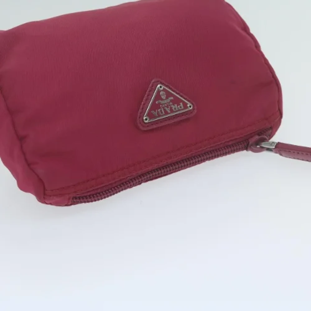 Prada Vintage Pre-owned Canvas clutches Red Dames