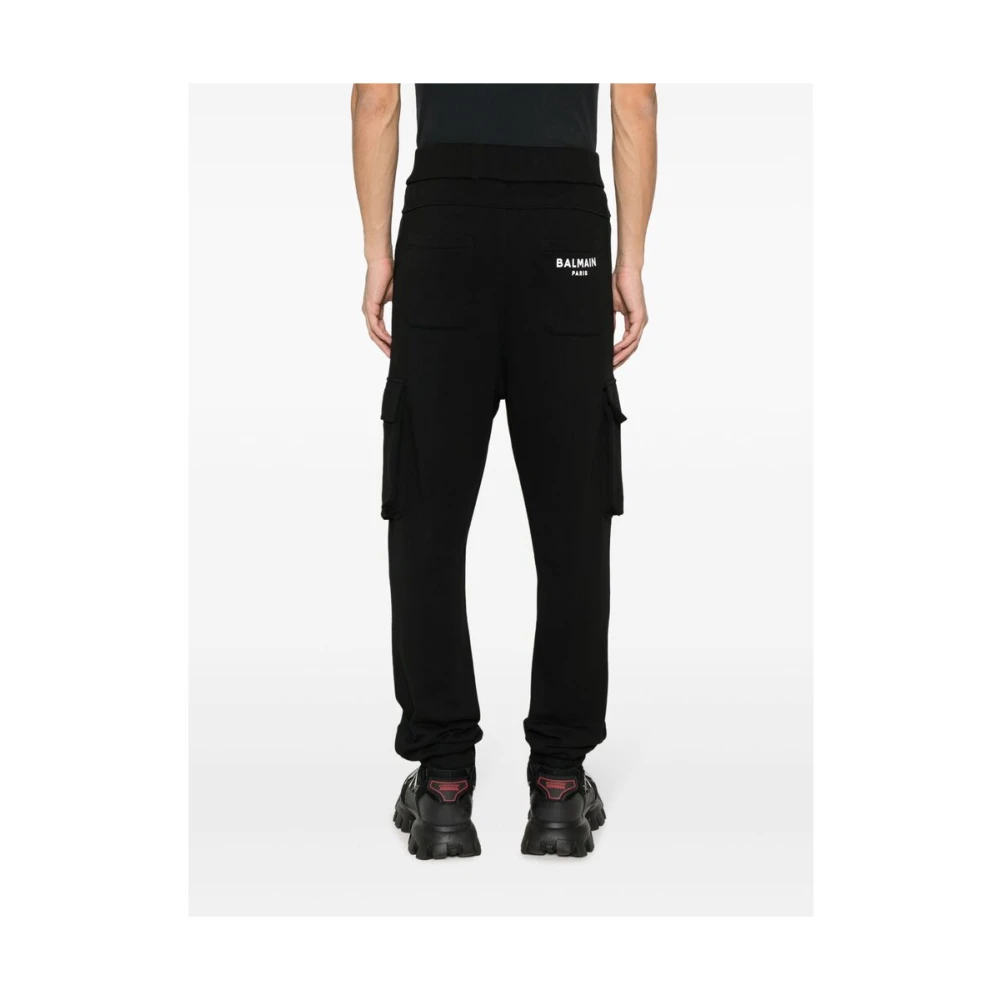 Balmain Cargo Stijl Katoenen Broek Black Heren