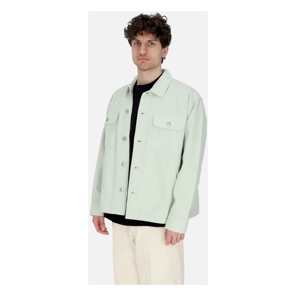 Obey Surf Spray Overhemdjasje met Kraag Green Heren