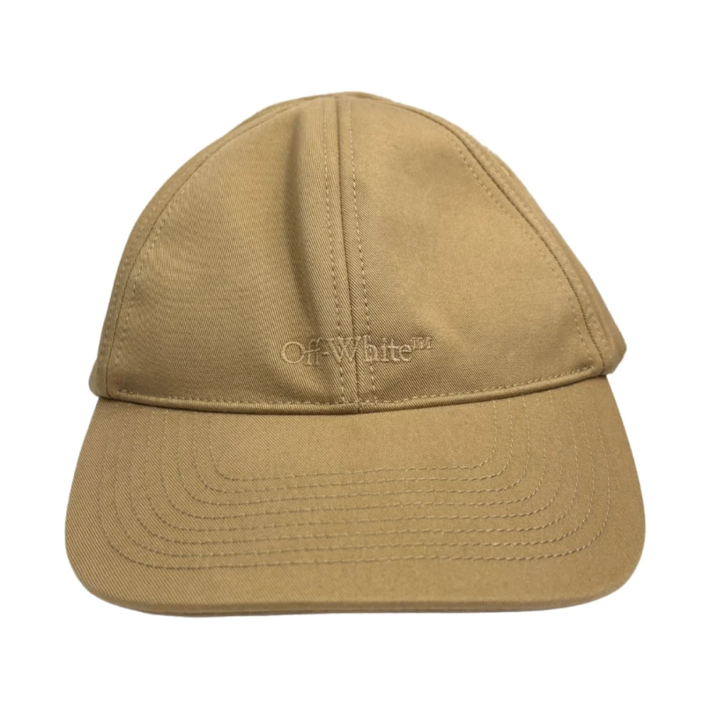 Off White Beige Hats & Caps, Male, One Size, Smr Logo Baseball Cap