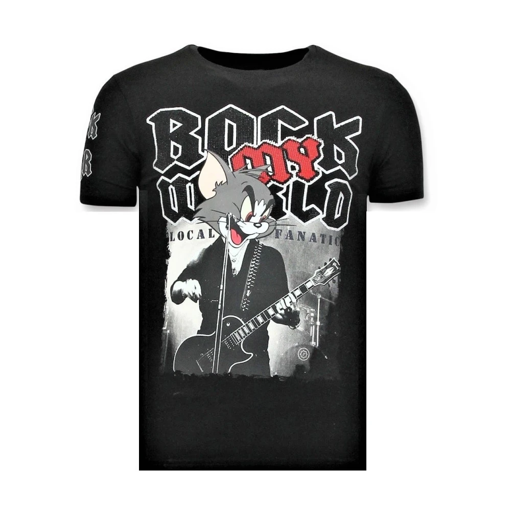 Sjov T-shirt til mænd - Rock My World Cat - 11-6366Z