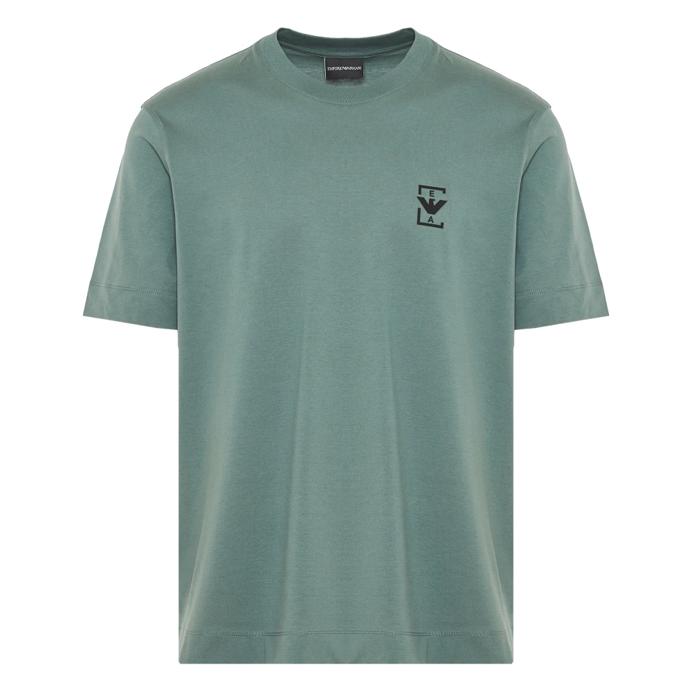 Emporio Armani Katoenen T-shirt met Designerstijl Green Heren