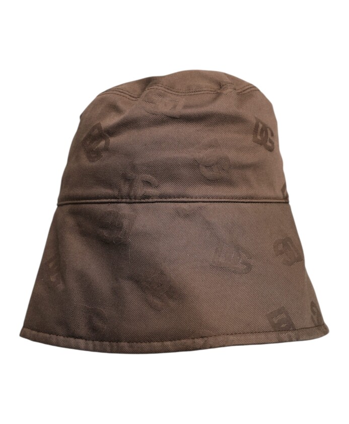 bruine-monogram-katoenen-bucket-hoed