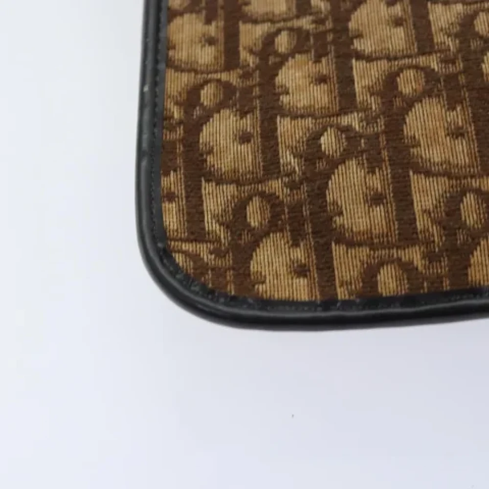 Dior Vintage Pre-owned Canvas clutches Brown Dames