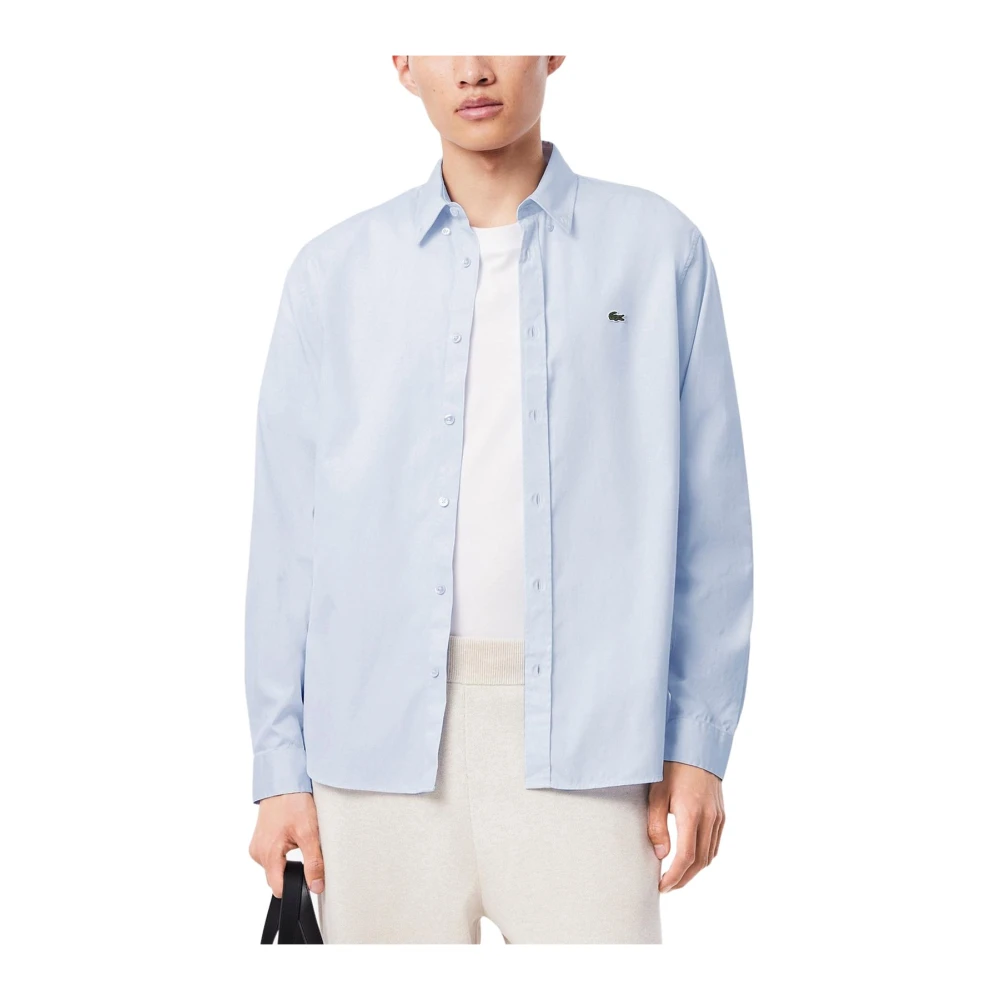 Lacoste Men's Blue Oxford Shirt