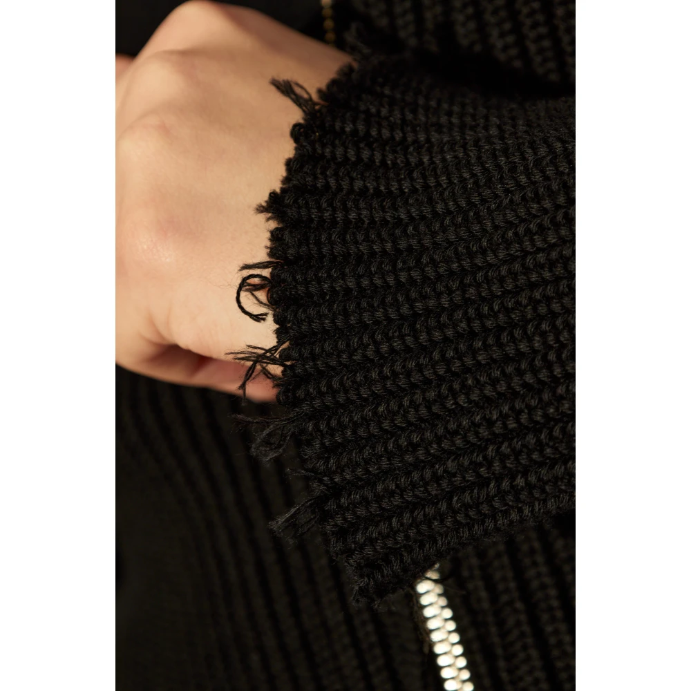 MM6 Maison Margiela Katoenen Cardigan Black Dames