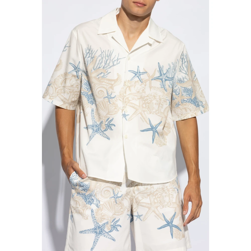 Versace Shirt met Barocco Sea print Multicolor Heren