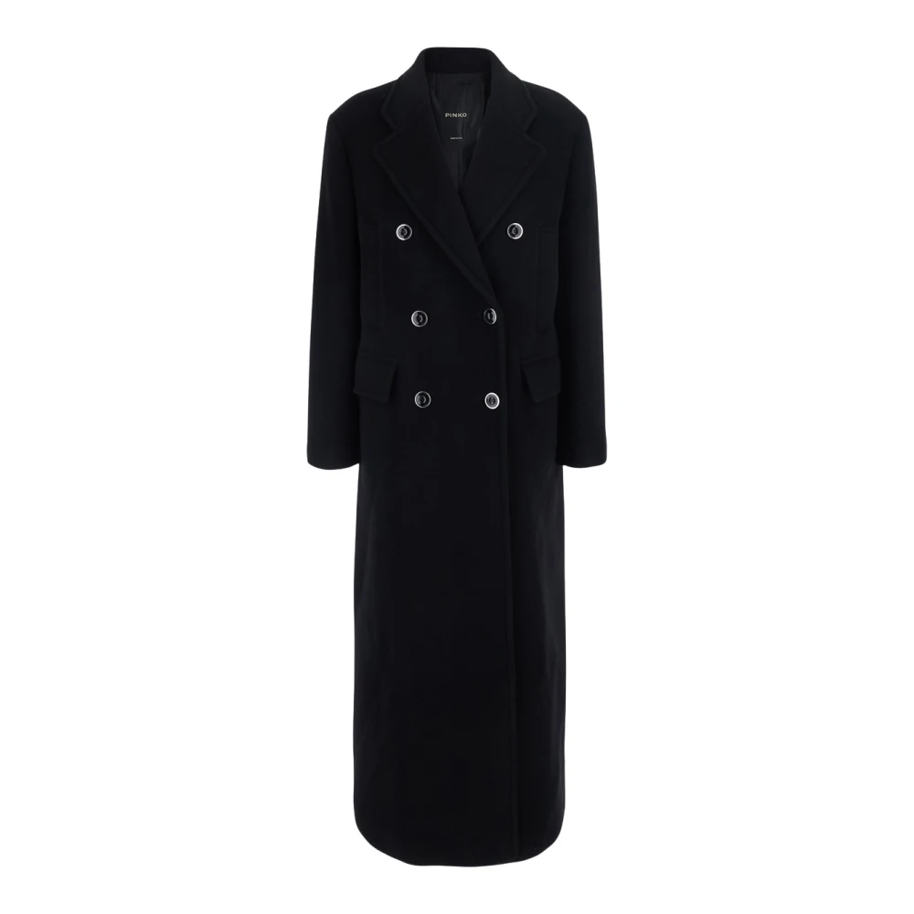 Pinko Donna Nero - Cappotto Doppio Petto - Coats - M