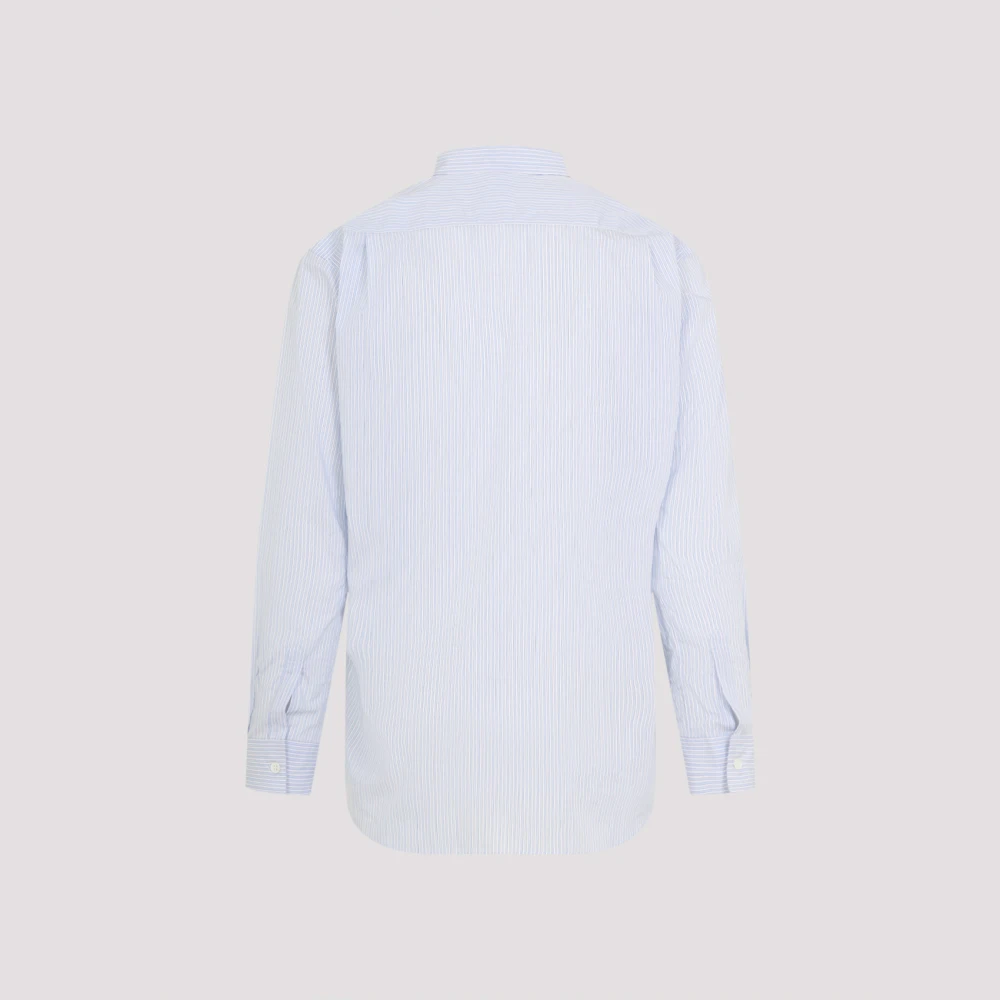 Comme des Garçons Blauw Overhemd Verhoog Stijl Eigentijds Ontwerp Blue Heren
