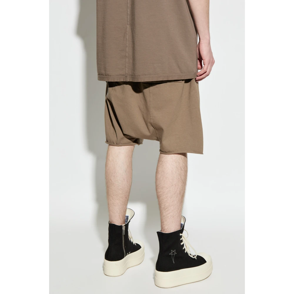 Rick Owens Katoenen Shorts Brown Heren
