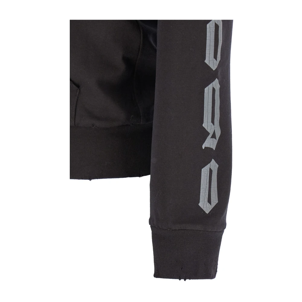 Balenciaga Zwarte Gothic Zip-Up Hoodie Sweater Black Dames