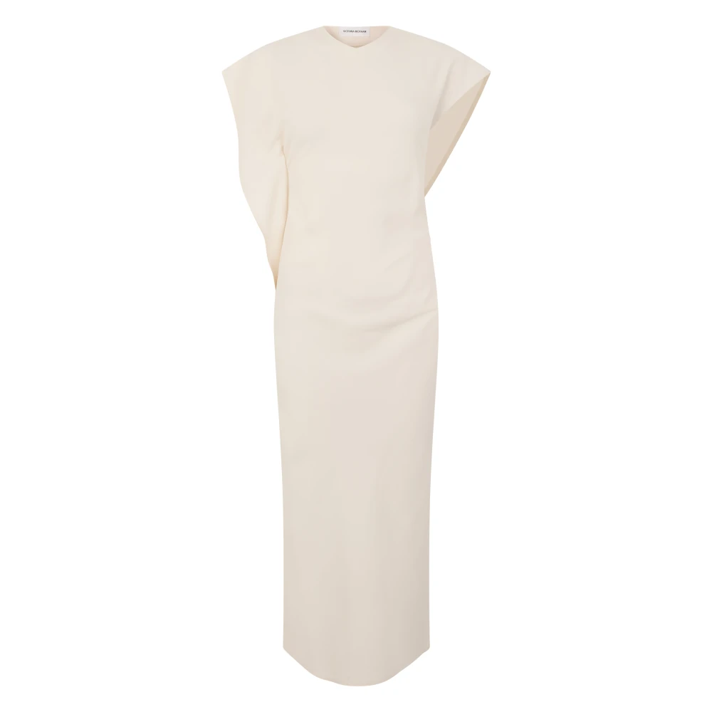 Victoria Beckham Asymmetrical Long Dress - Female - Party Dresses - Beige - Xs - Dresses