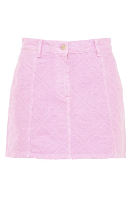 Monogram Denim Skirt