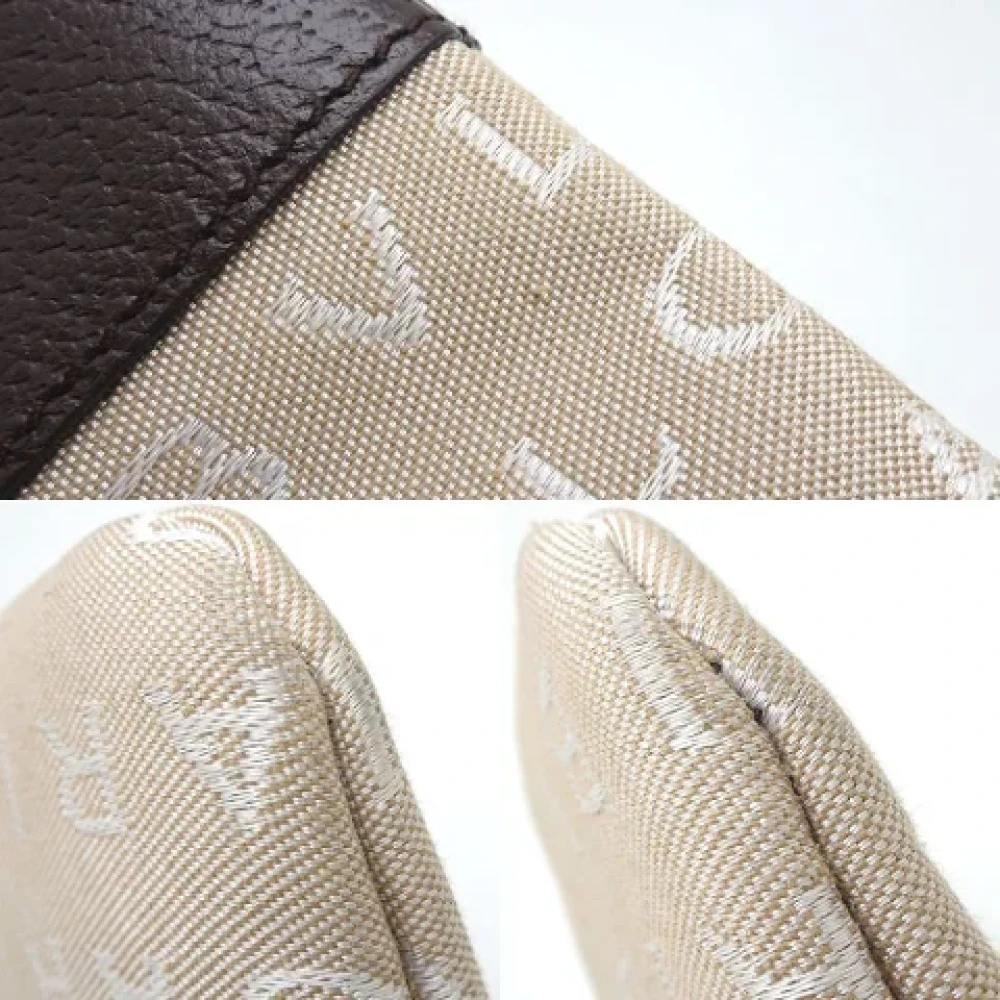 Bvlgari Vintage Pre-owned Canvas shoulder-bags Beige Dames