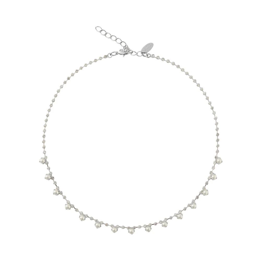 Lily halskjede pearl rhodium