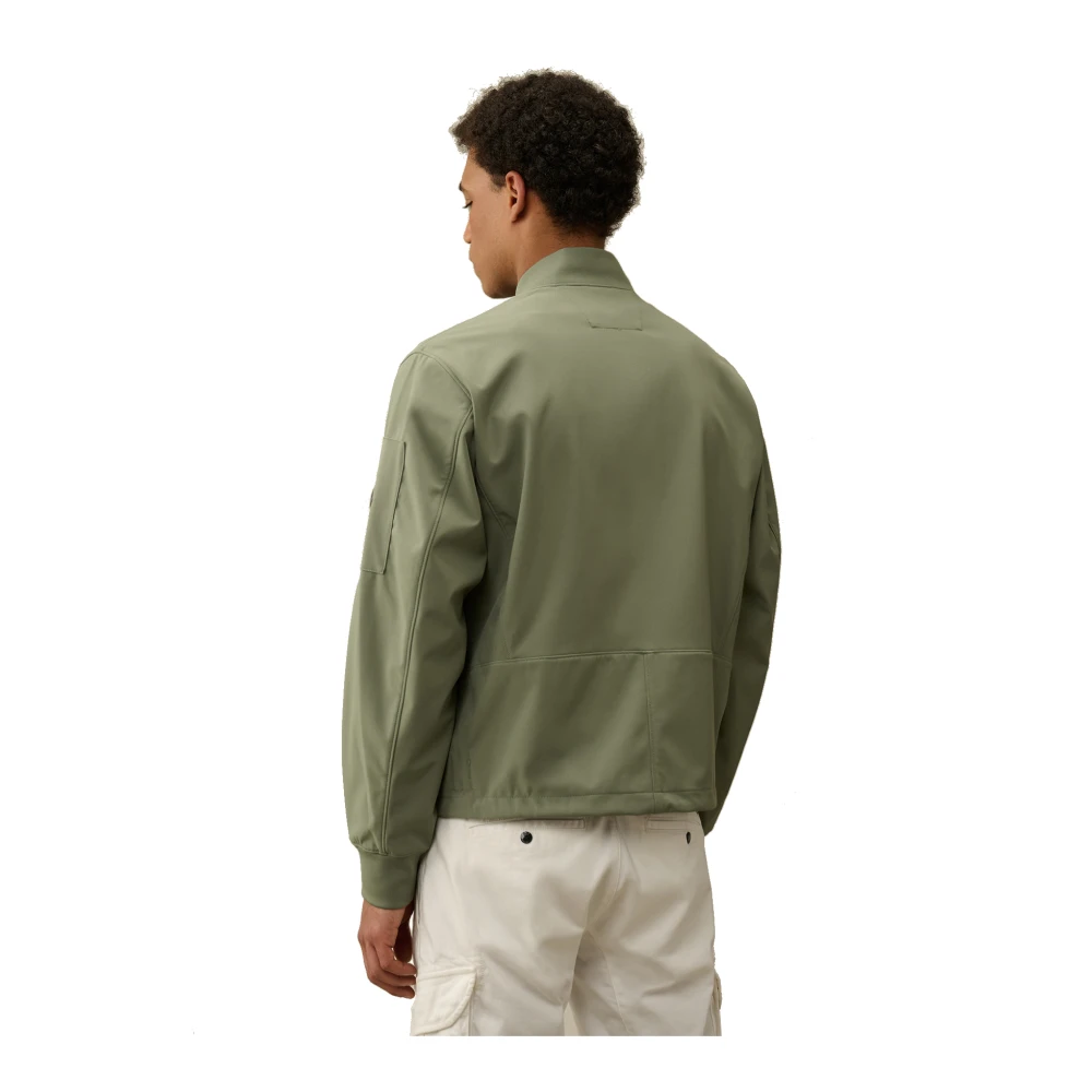 C.P. Company Jas met Plat Kraag en Ritssluiting Green Heren