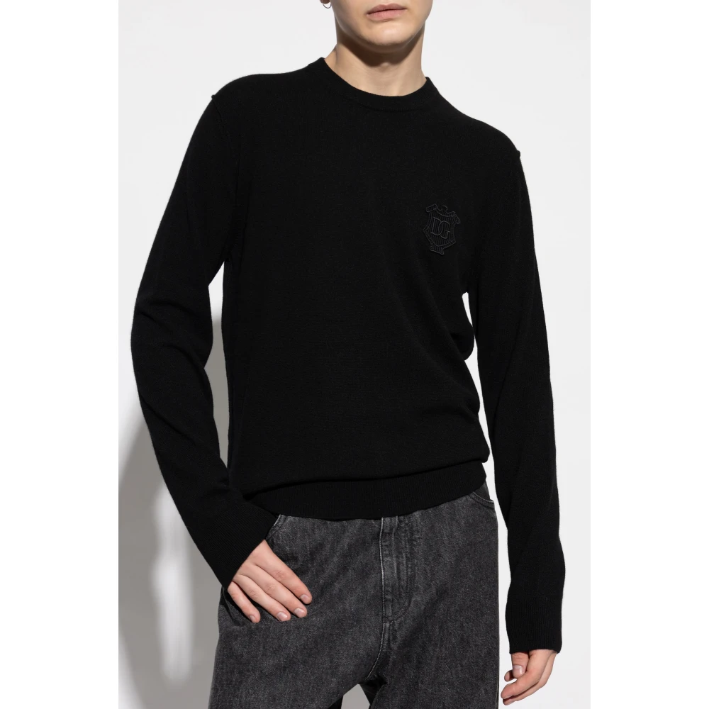 Dolce & Gabbana Trui met logo Black Heren