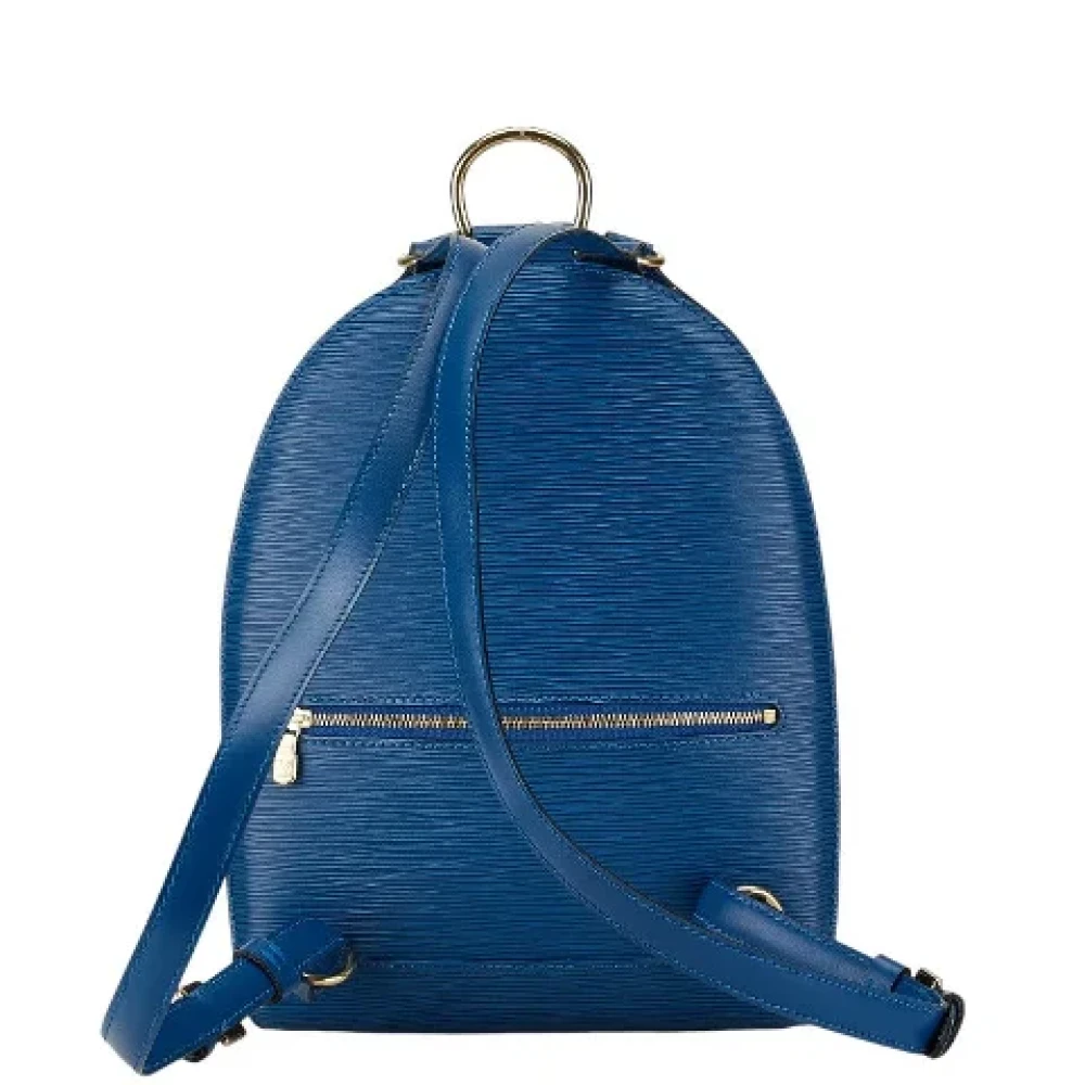 Louis Vuitton Vintage Pre-owned Leather backpacks Blue Dames
