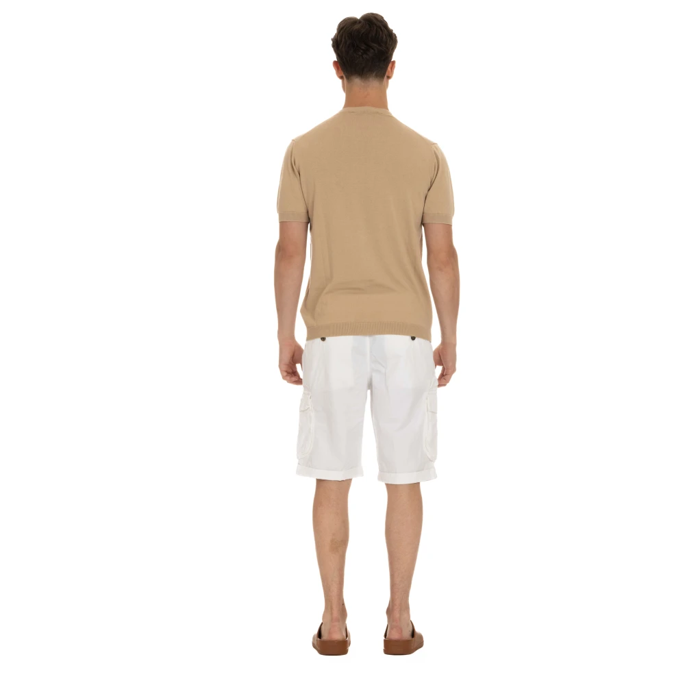 Tagliatore Katoenen Gebreid T-shirt en Polo Beige Heren