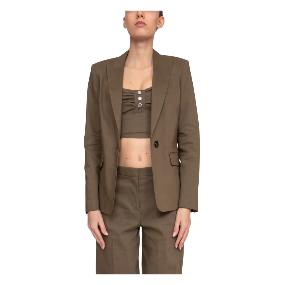 Pinko - Jackets > Blazers - Green - Pinko - Modalova