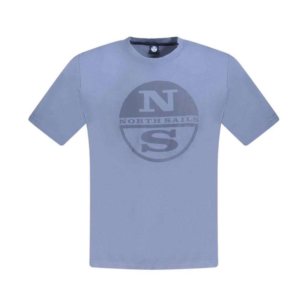 North Sails Blauw Katoenen Crew Neck T-Shirt Blue Heren