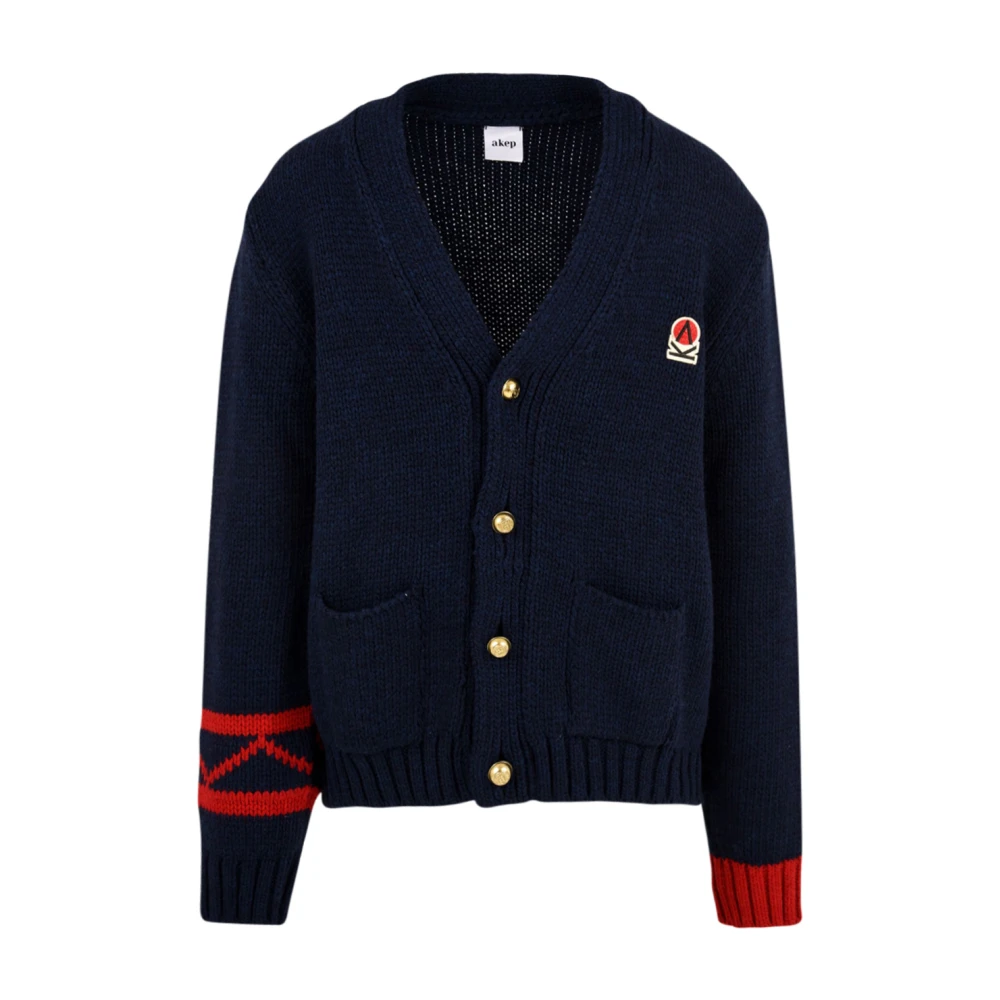 Akep Blauwe Cardigan Blue Heren