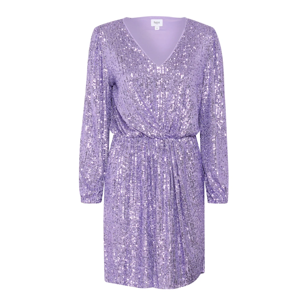 Saint Tropez Elegante Xenirasz Jurk Violet Tulip Purple Dames