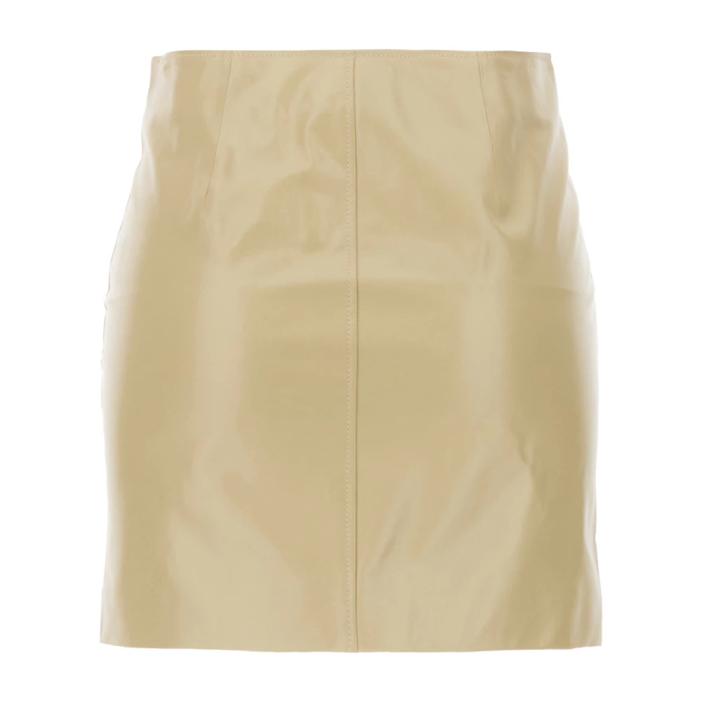 Isabel marant Leren Rok Stijlvolle Toevoeging aan Garderobe Beige Dames