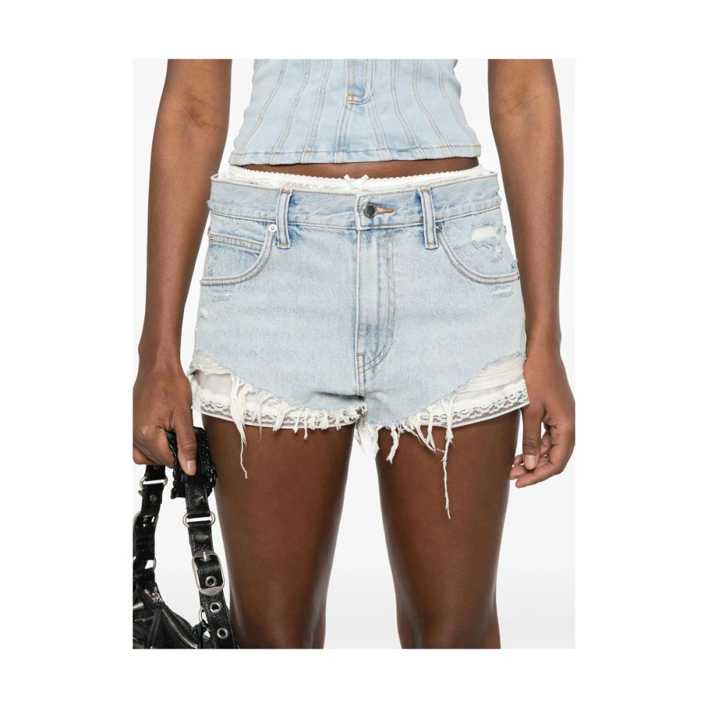 alexander wang Lichtblauwe Ripped Denim Jeans Blue Dames