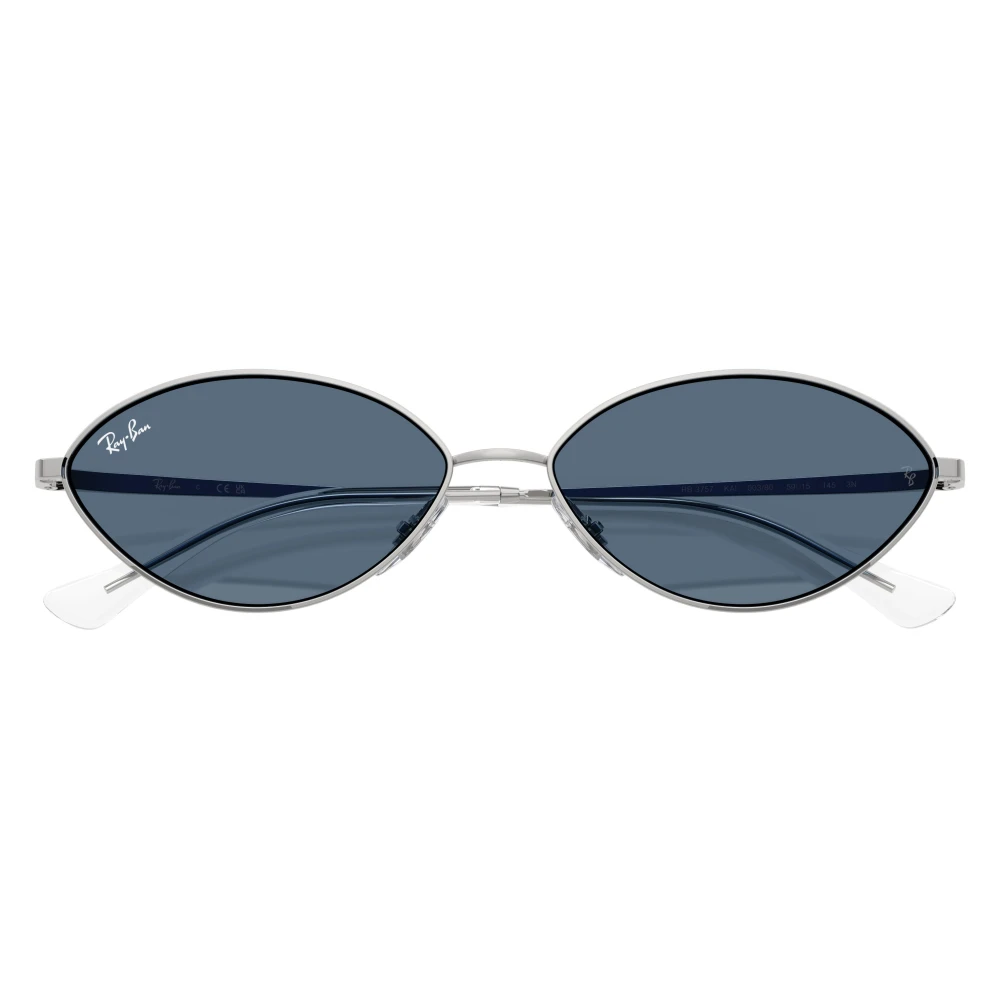 Ray-Ban Sunglasses Kai Bio-Based - Silver Frame Blue Lenses 59-15, RB3757 - Image 3
