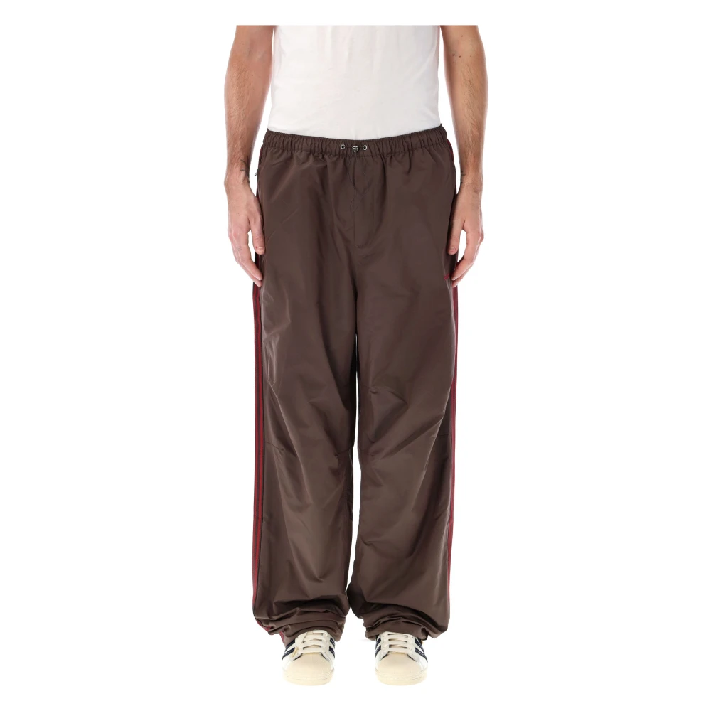 Adidas Bruine Nylon Track Broek Aw24 Brown Heren