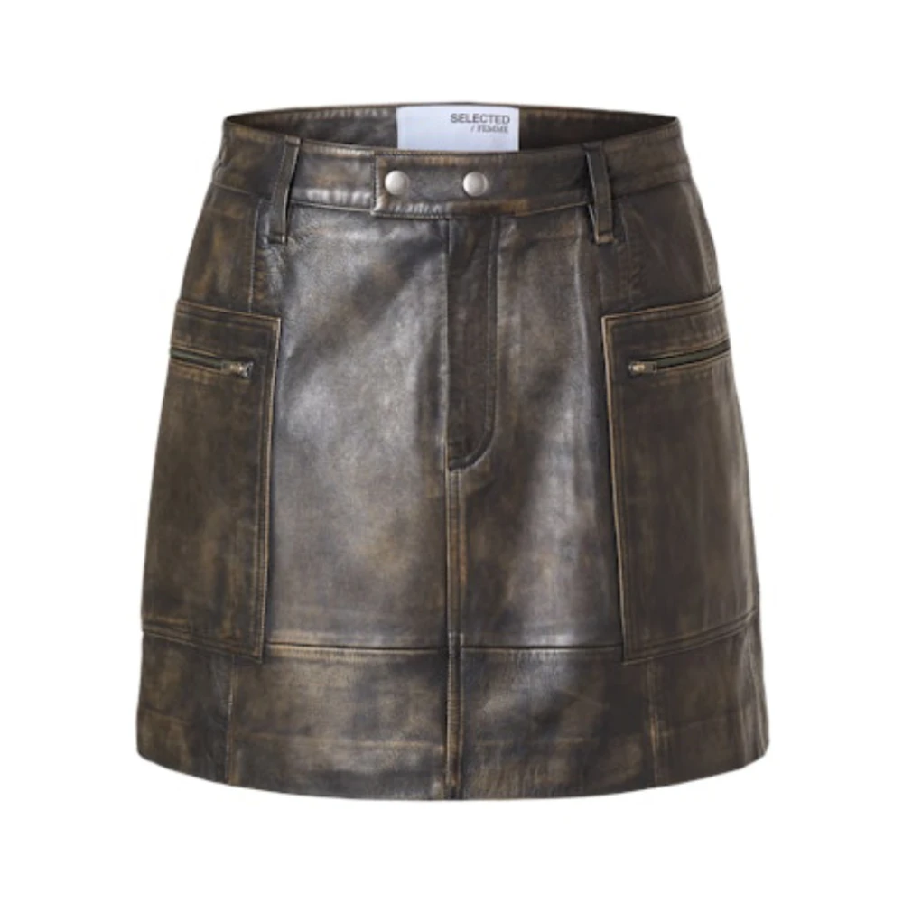 Skirts > Leather Skirts - - Selected Femme - Modalova