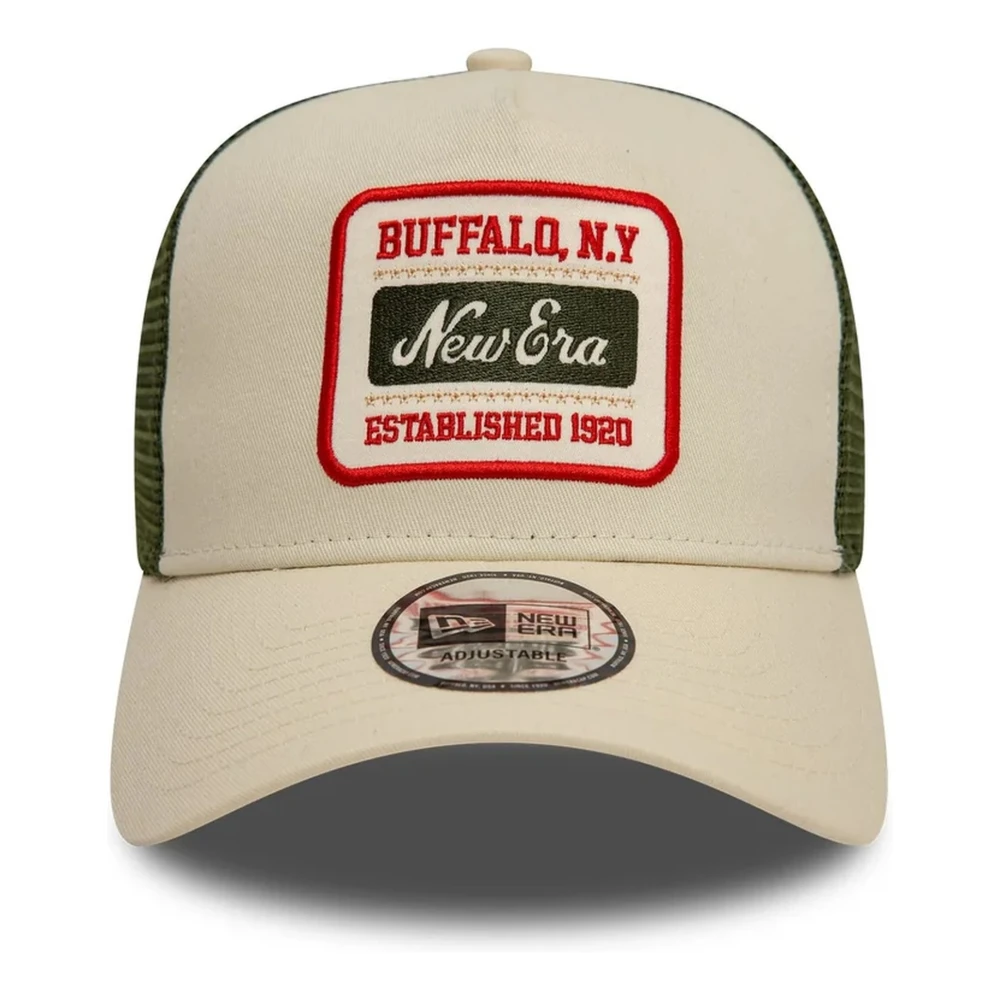 new era Beige Patch Trucker Hat Beige Heren