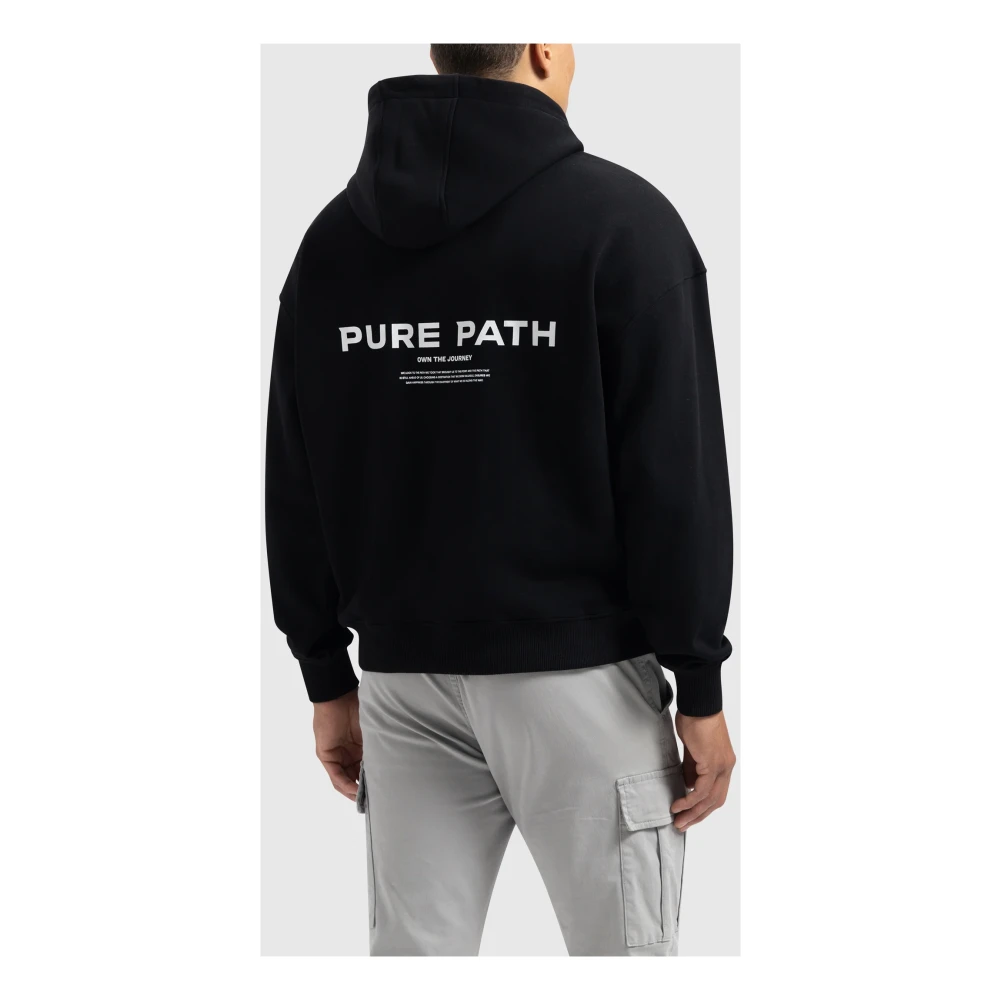 Pure Path Zwarte Signature Hoodie Heren Black Heren