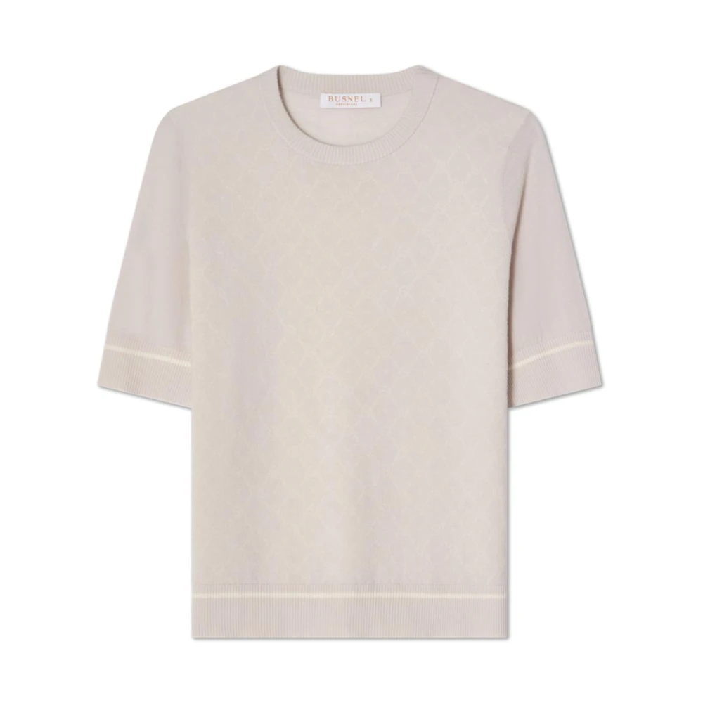 Busnel Kvinno Beige Toppar Dam, S, Rundhalsad Kortärmad Topp