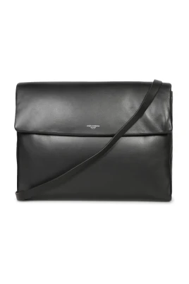 Logo Print Leather Crossbody Bag