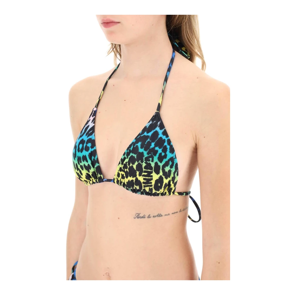 Ganni Luipaardprint Triangel Bikini Top Multicolor Dames