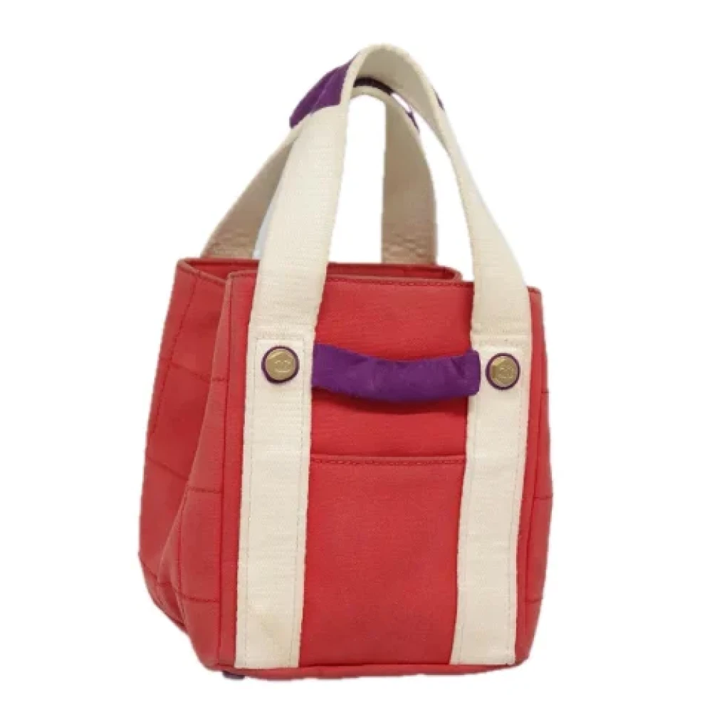 Chanel Vintage Pre-owned Canvas handbags Red Dames