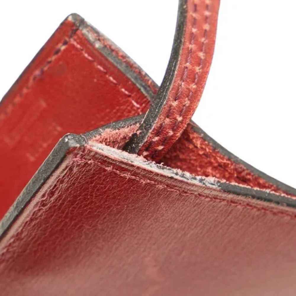 Hermès Vintage Pre-owned Leather crossbody-bags Red Dames