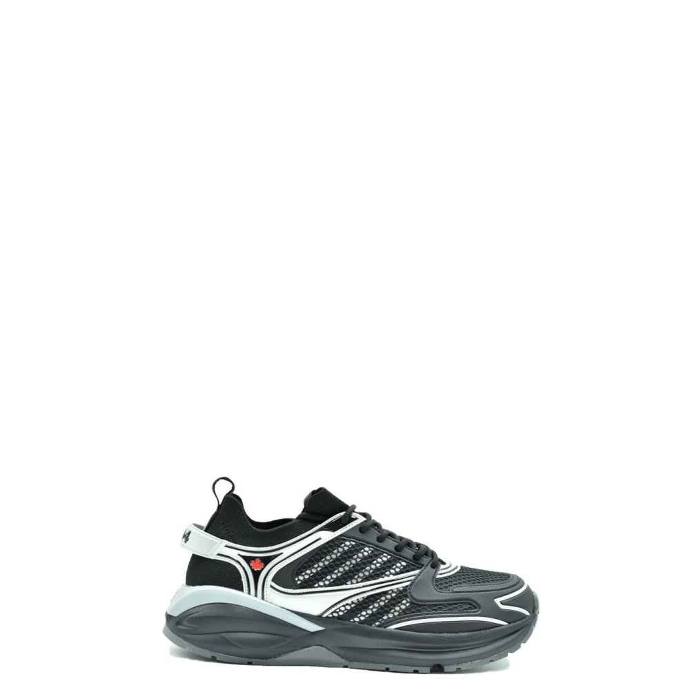 Dsquared2 Women's Black Sneakers, 5 Uk, Dash Trainers