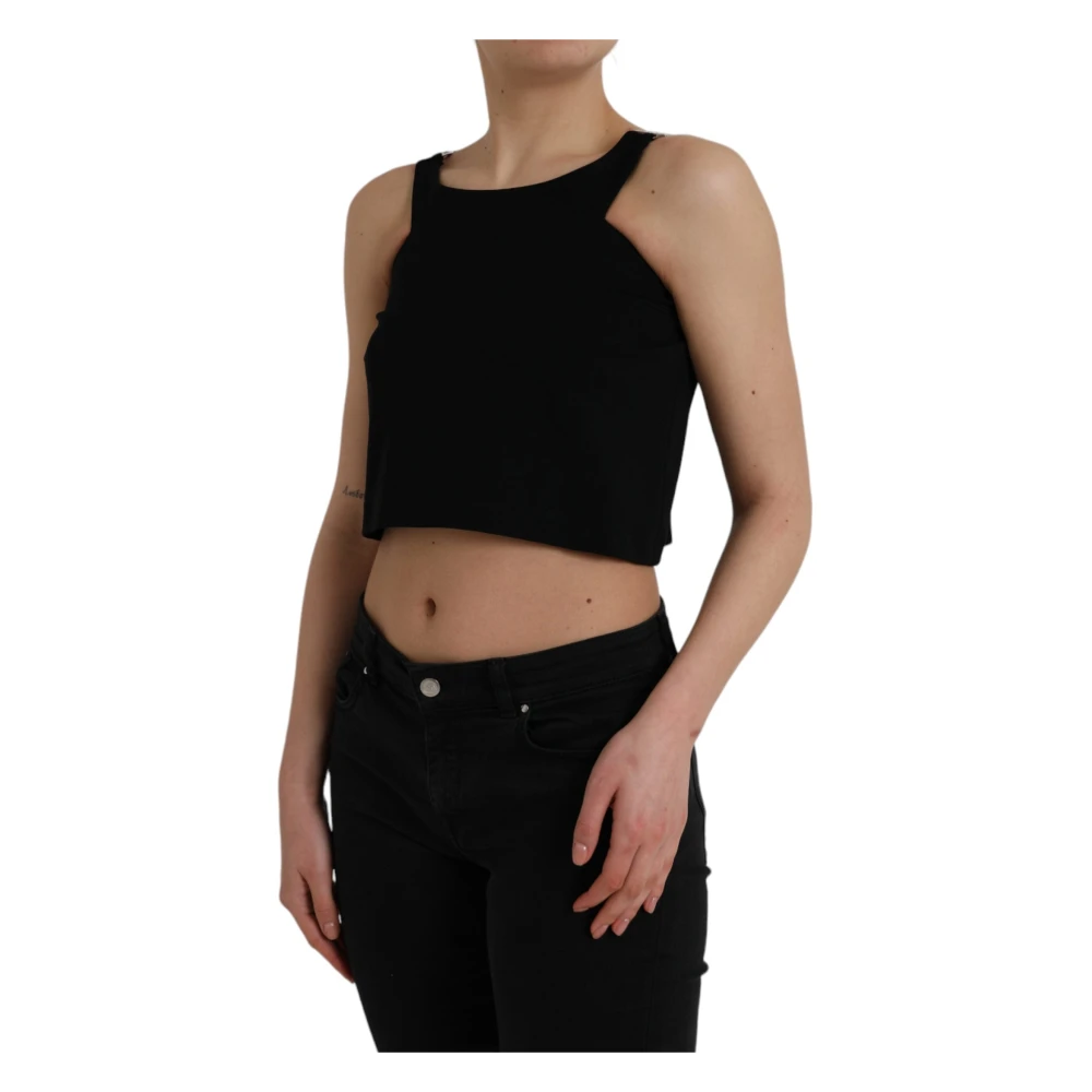 Dolce & Gabbana Mouwloos tanktop met ronde hals Black Dames